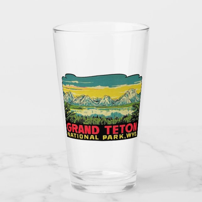 Grand Teton Nationalpark - Pint Glass Glas (Vorderseite)