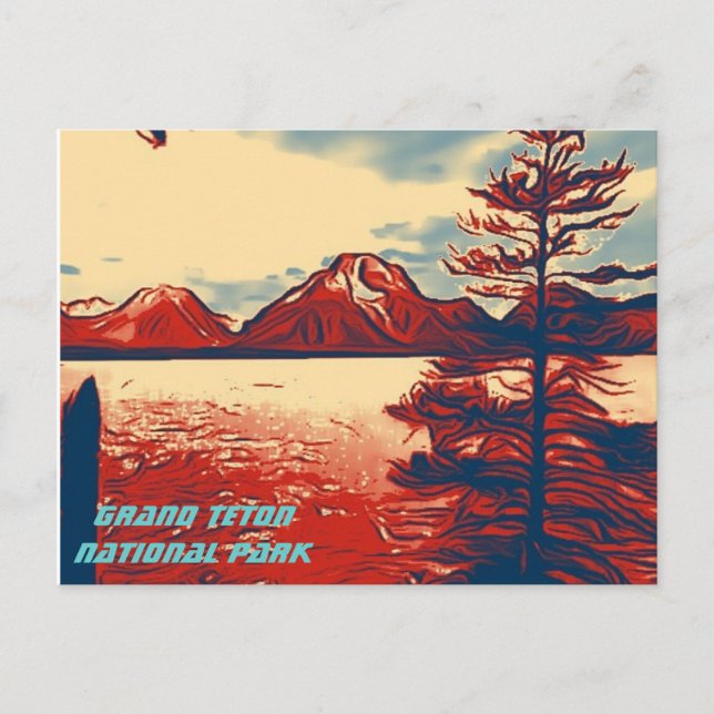 Grand Teton Nationalpark Postcard Postkarte (Vorderseite)