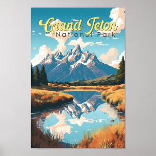 Grand Teton Nationalpark Poster
