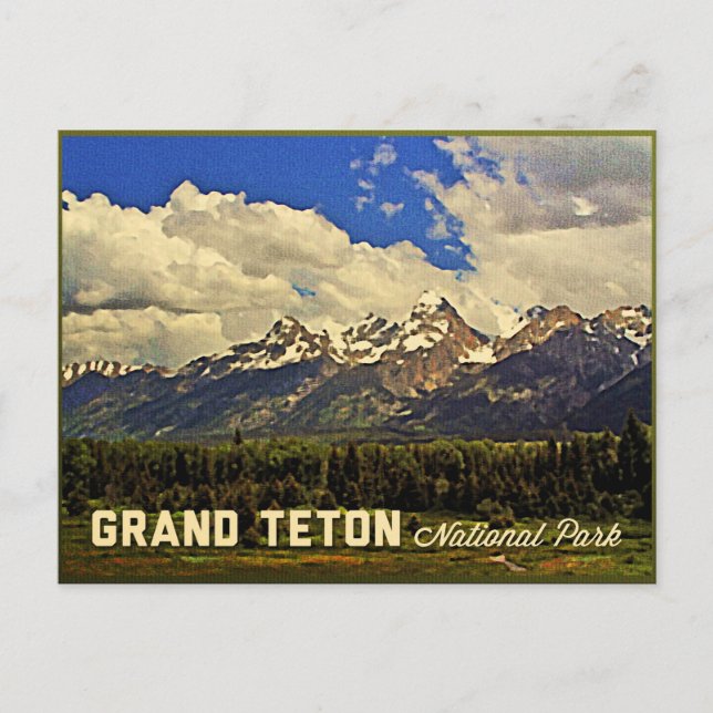Grand Teton Nationalpark Postkarte (Vorderseite)