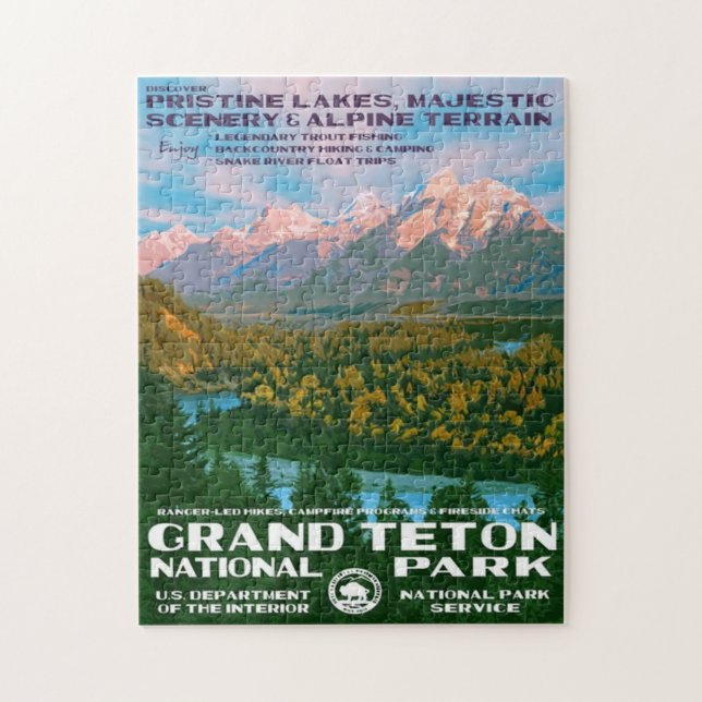 Grand Teton Nationalpark Puzzle (Vertikal)