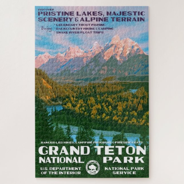 Grand Teton Nationalpark Puzzle (Vertikal)