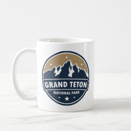 Grand Teton Nationalpark Runde Emblem Kaffeetasse