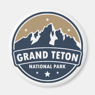 Grand Teton Nationalpark Runde Emblem Magnet
