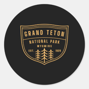 Grand Teton Nationalpark Runder Aufkleber