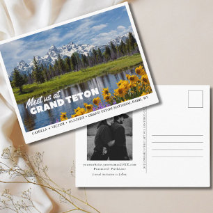 Grand Teton Nationalpark Save the Date Postcard Postkarte