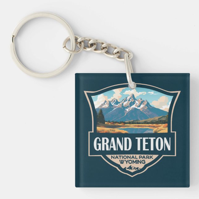Grand Teton Nationalpark Schlüsselanhänger (Vorderseite)