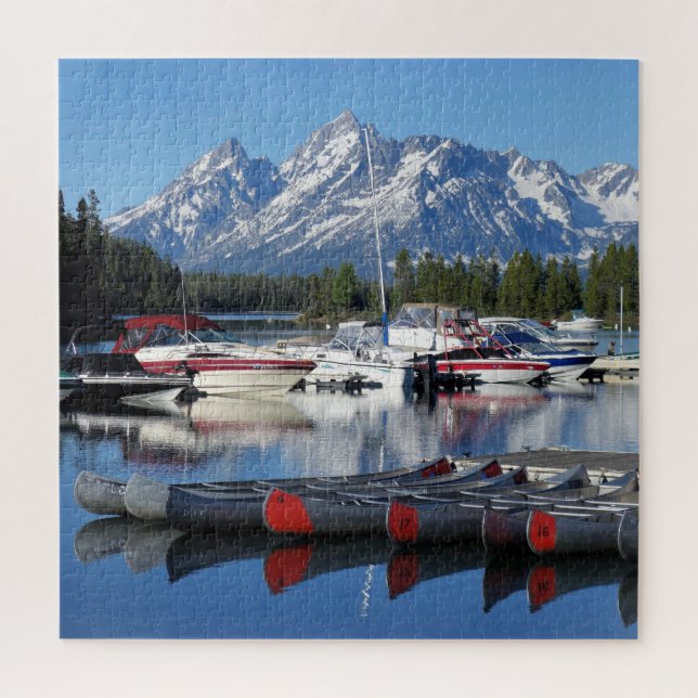 Grand Teton Nationalpark Spiegeluniversum Puzzle (Vertikal)