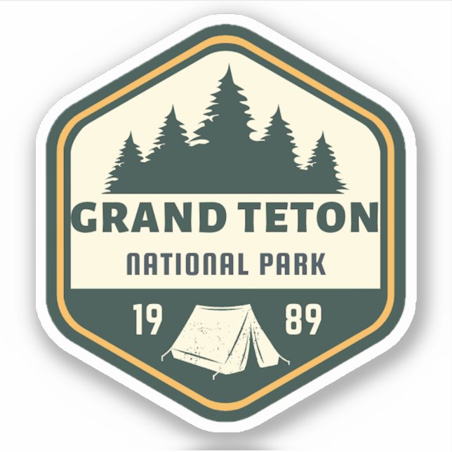 Grand Teton Nationalpark Sticker (Vorderseite)