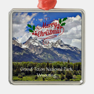 Grand Teton Nationalpark Weihnachtsgrüße Ornament Aus Metall