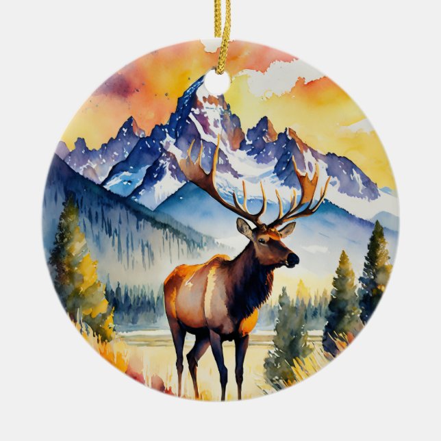 Grand Teton Nationalpark Wyoming Keramik Ornament (Vorne)