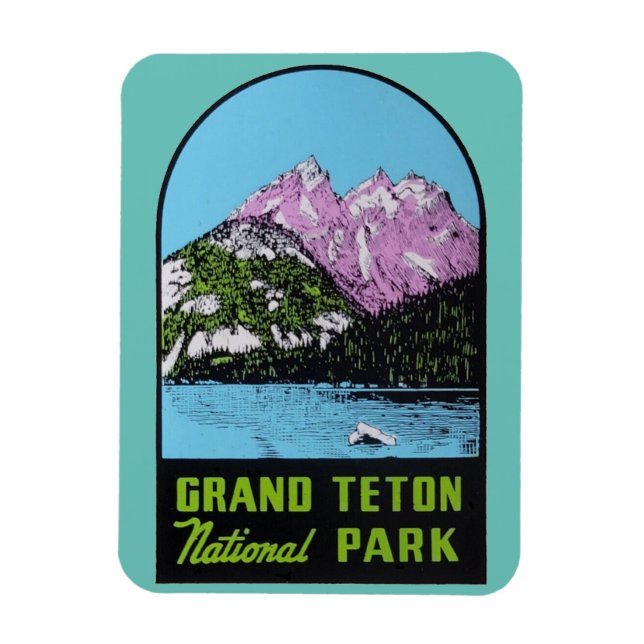Grand Teton Nationalpark, Wyoming Magnet (Vertikal)