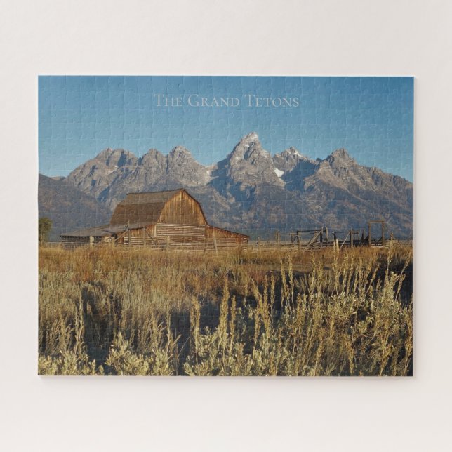 Grand Teton Nationalpark Wyoming mit Barn Puzzle (Horizontal)
