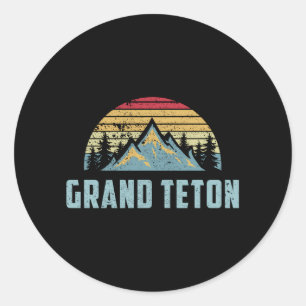Grand Teton Nationalpark Wyoming Mountain Schweden Runder Aufkleber
