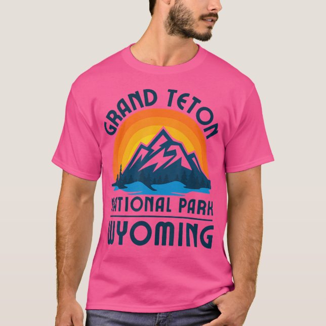 Grand Teton Nationalpark Wyoming Mountain Wandern T-Shirt (Vorderseite)