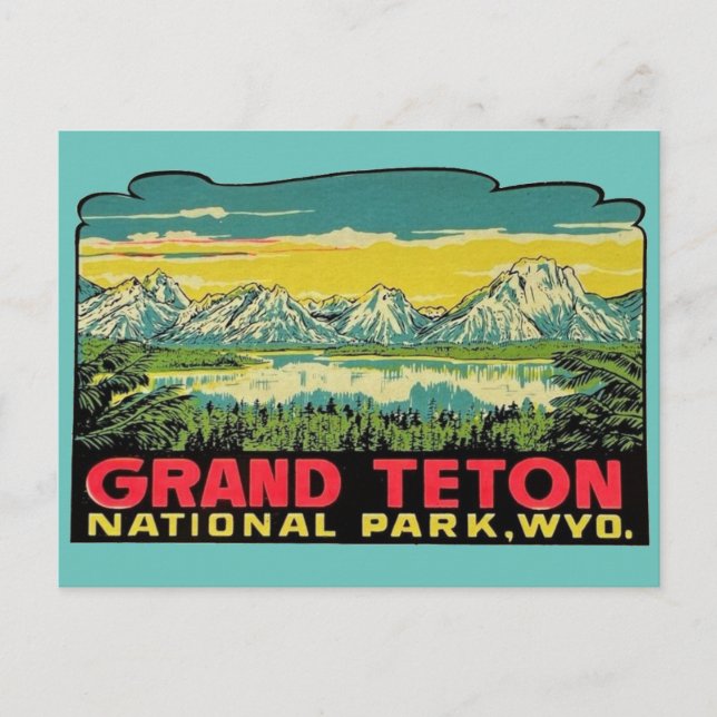 Grand Teton Nationalpark, Wyoming Postcard Postkarte (Vorderseite)