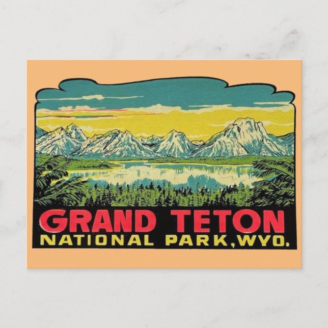 Grand Teton Nationalpark, Wyoming Postcard Postkarte (Vorderseite)