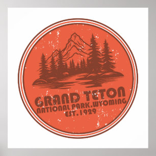 Grand-Teton-Nationalpark Wyoming Poster