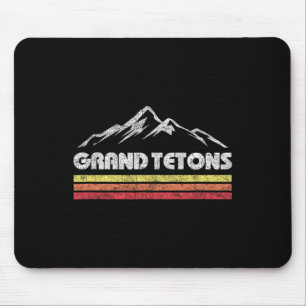 Grand Teton Nationalpark Wyoming Retro Berg R Mousepad