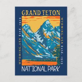 Grand Teton Nationalpark Wyoming Retro erschüttert Postkarte
