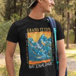Grand Teton Nationalpark Wyoming Retro erschüttert T-Shirt