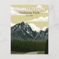 Grand Teton Nationalpark Wyoming Road Vintag