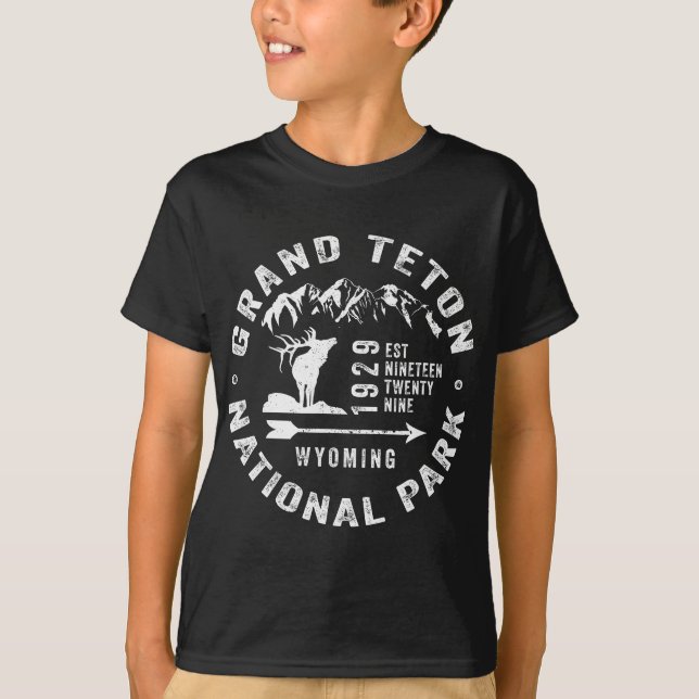 Grand Teton Nationalpark Wyoming Souvenir T-Shirt (Vorderseite)