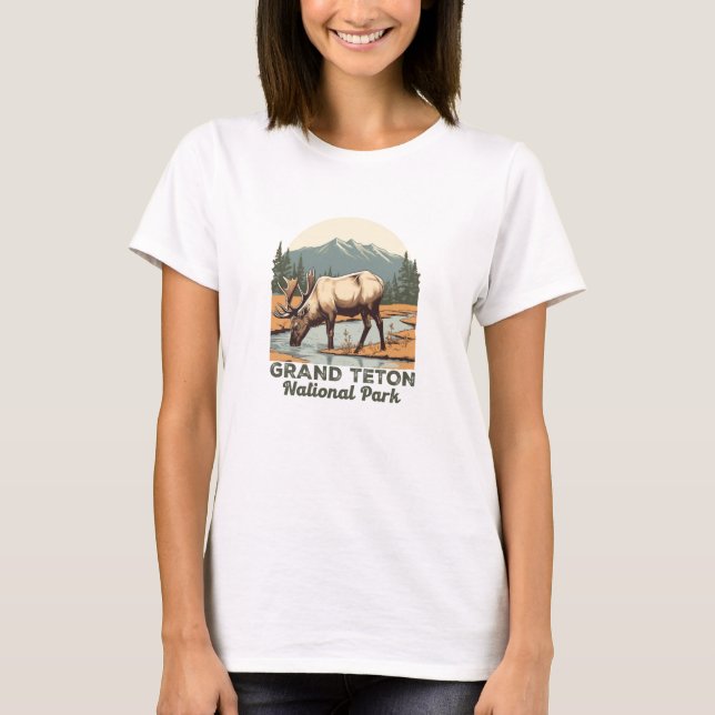 Grand Teton Nationalpark Wyoming Travel T-Shirt (Vorderseite)