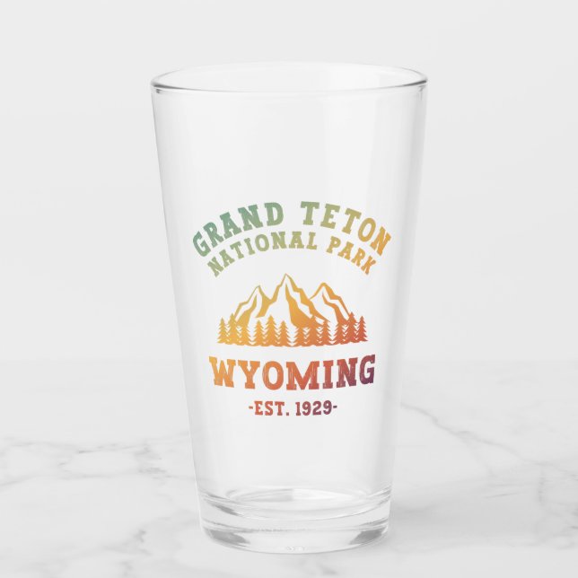 Grand Teton Nationalpark Wyoming USA Gradient Glas (Vorderseite)