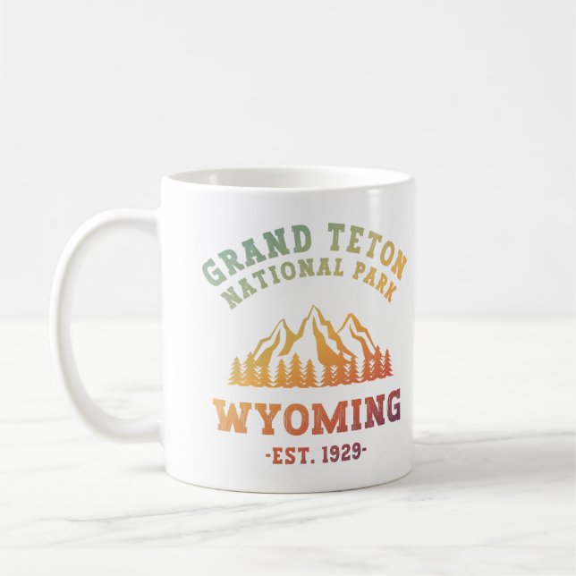 Grand Teton Nationalpark Wyoming USA Gradient Kaffeetasse (Links)