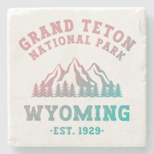 Grand Teton Nationalpark Wyoming USA Gradient Steinuntersetzer