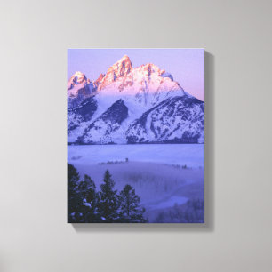 GRAND TETON NATIONALPARK, WYOMING. USA. Nebel & Leinwanddruck