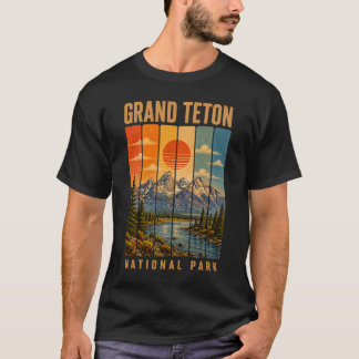 Grand Teton Nationalpark Wyoming USA Outdoor Vint T-Shirt
