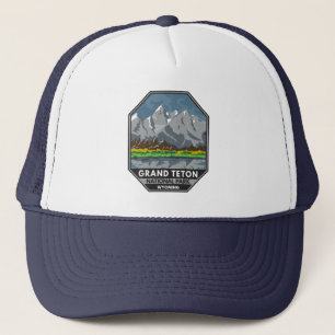 Grand Teton Nationalpark Wyoming Vintag Truckerkappe