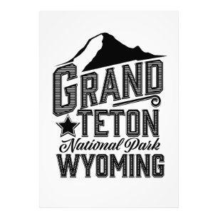 Grand Teton Nationalpark, Wyoming Vintage Poster