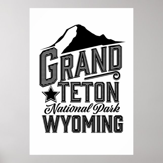 Grand Teton Nationalpark, Wyoming Vintage Poster (Vorne)