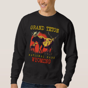 Grand Teton Nationalpark Wyoming Vintage Retro Su Sweatshirt
