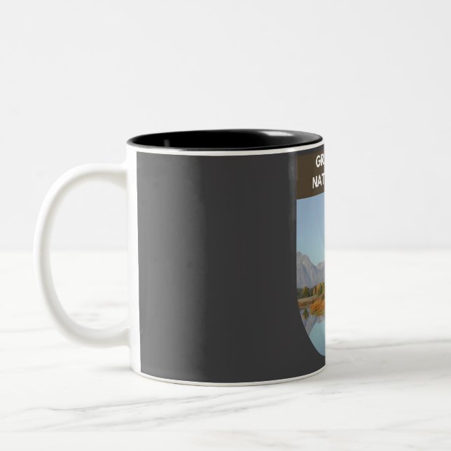 Grand Teton Nationalpark - Wyoming Zweifarbige Tasse (Links)