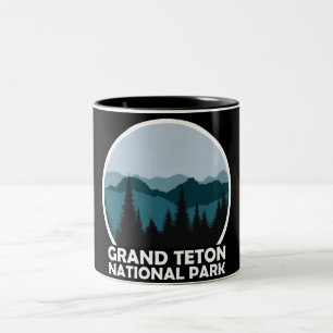 Grand Teton Nationalpark Wyomomo Vintag Retro Zweifarbige Tasse