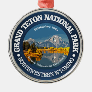 Grand Teton NP Silbernes Ornament