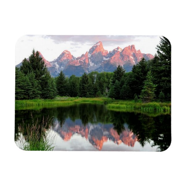 Grand Teton Reflections Over the Beaver Pond Magnet (Horizontal)