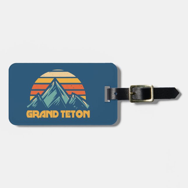 Grand Teton Retro Türkis Gepäckanhänger (Vorderseite horizontal)