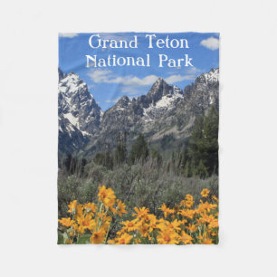 Grand Teton Springtime Souvenir Foto Fleecedecke