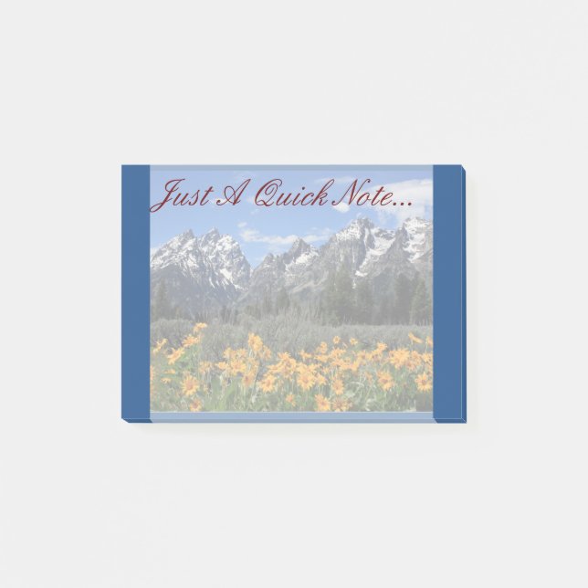 Grand Teton Springtime Souvenir Foto Post-it Klebezettel (Vorderseite)