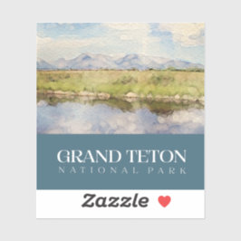 Grand Teton Sticker, Nationalpark Decal Aufkleber