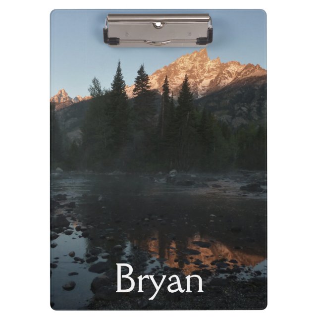 Grand Teton Sunrise in Cottonwood Creek Klemmbrett (Vorderseite)