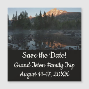 Grand Teton Sunrise in Cottonwood Creek Magnetkarte