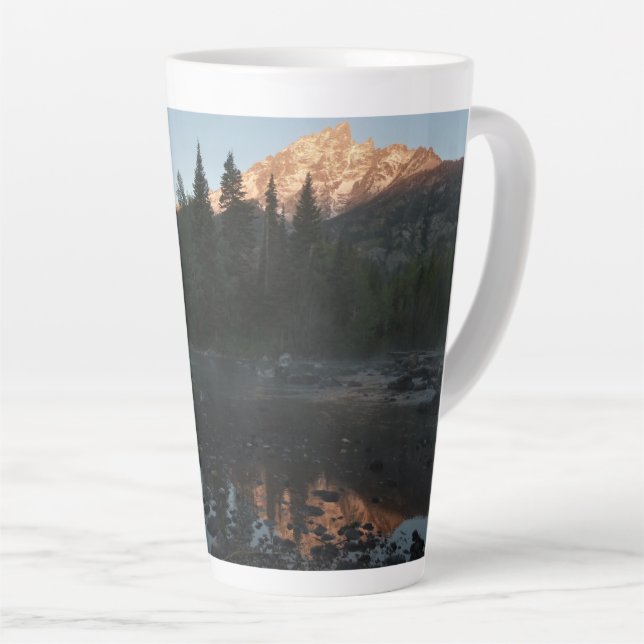 Grand Teton Sunrise in Cottonwood Creek Milchtasse (Rechte Ecke)