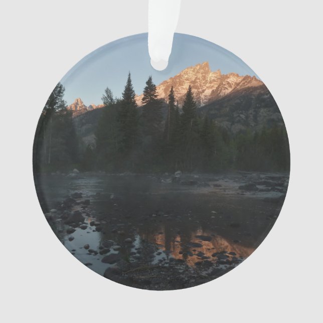 Grand Teton Sunrise in Cottonwood Creek Ornament (Vorderseite)