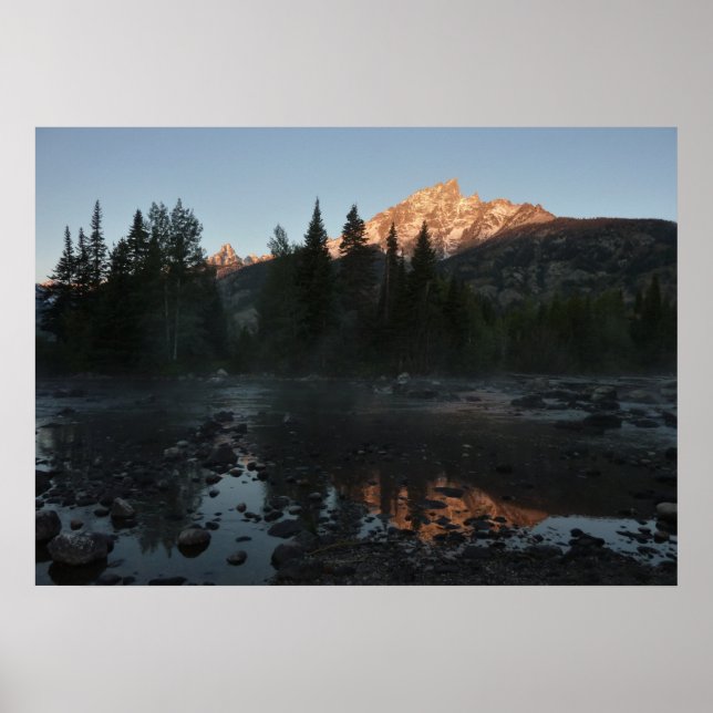 Grand Teton Sunrise in Cottonwood Creek Poster (Vorne)